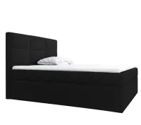 ALAN 2M eleganckie łóżko kontynentalne 140x200 z materacem i pojemnikiem